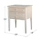 International Concepts Accent Table with Drawers, Unfinished OT-66 - alternate 6